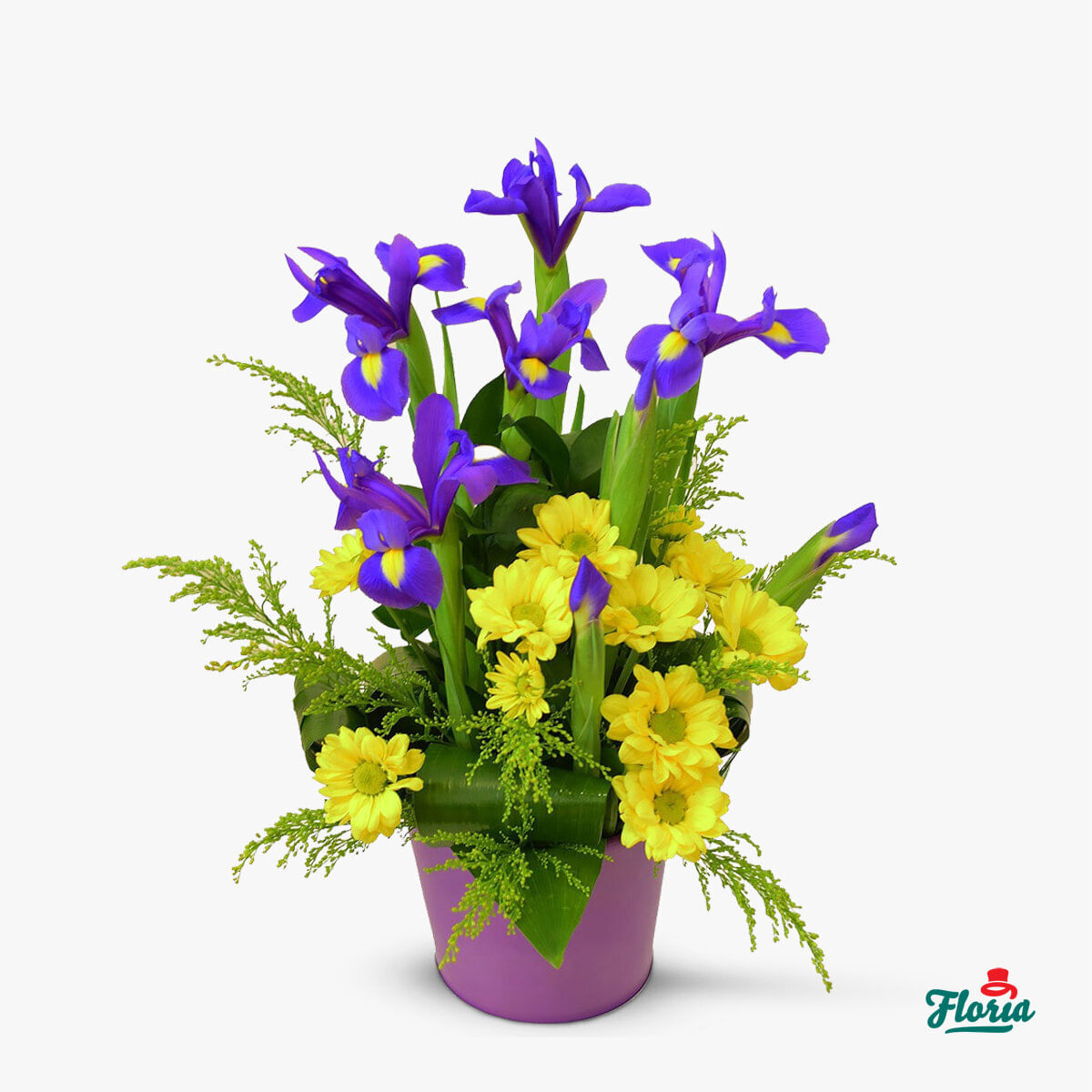 Aranjament floral – Galben si violet – Standard Aranjament imagine 2022
