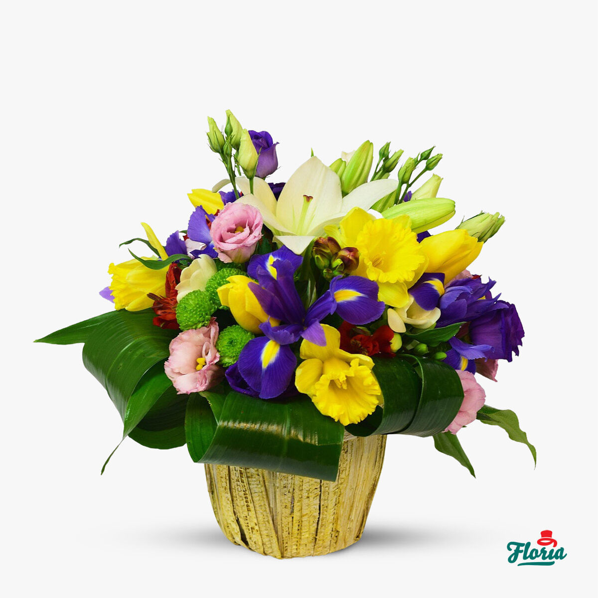 Aranjament floral – Soare de primavara – premium Aranjament