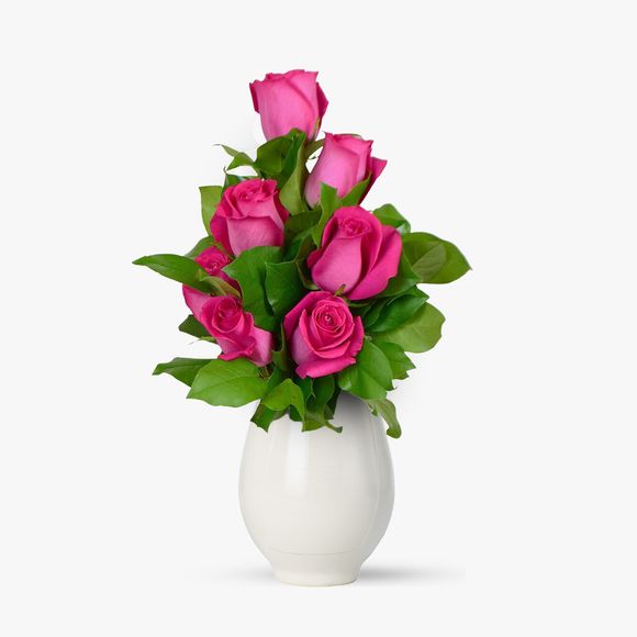 Buchet de 7 trandafiri roz