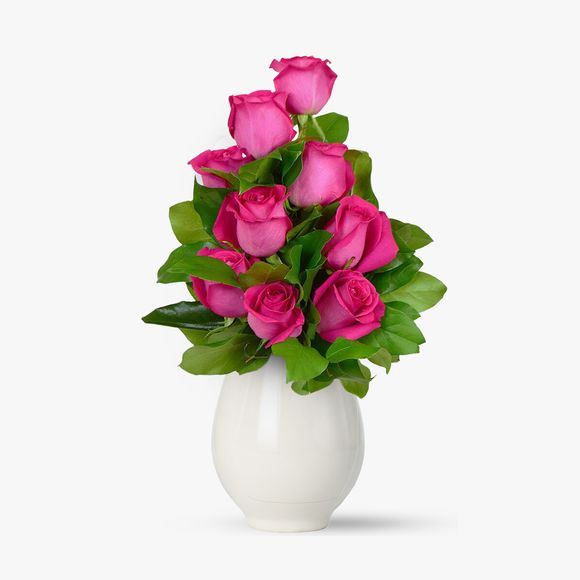 Buchet de 9 trandafiri roz