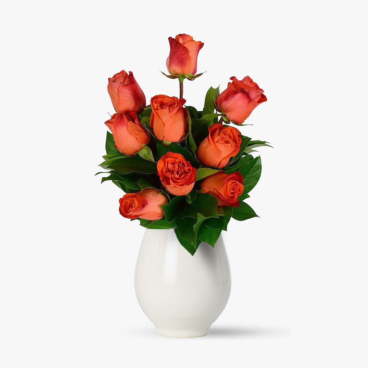 Buchet de 9 trandafiri portocalii – Standard Buchet imagine 2022