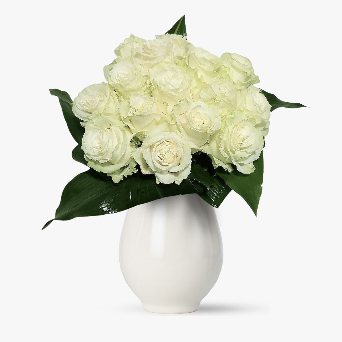 Buchet de 15 trandafiri albi – Standard