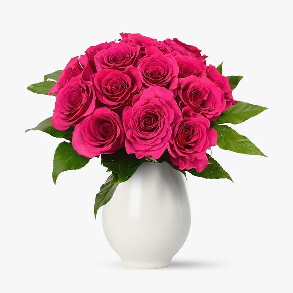 Bouquet of 17 pink roses