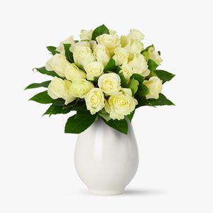 Bouquet of 17 white roses