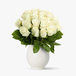 Bouquet of 21 white roses