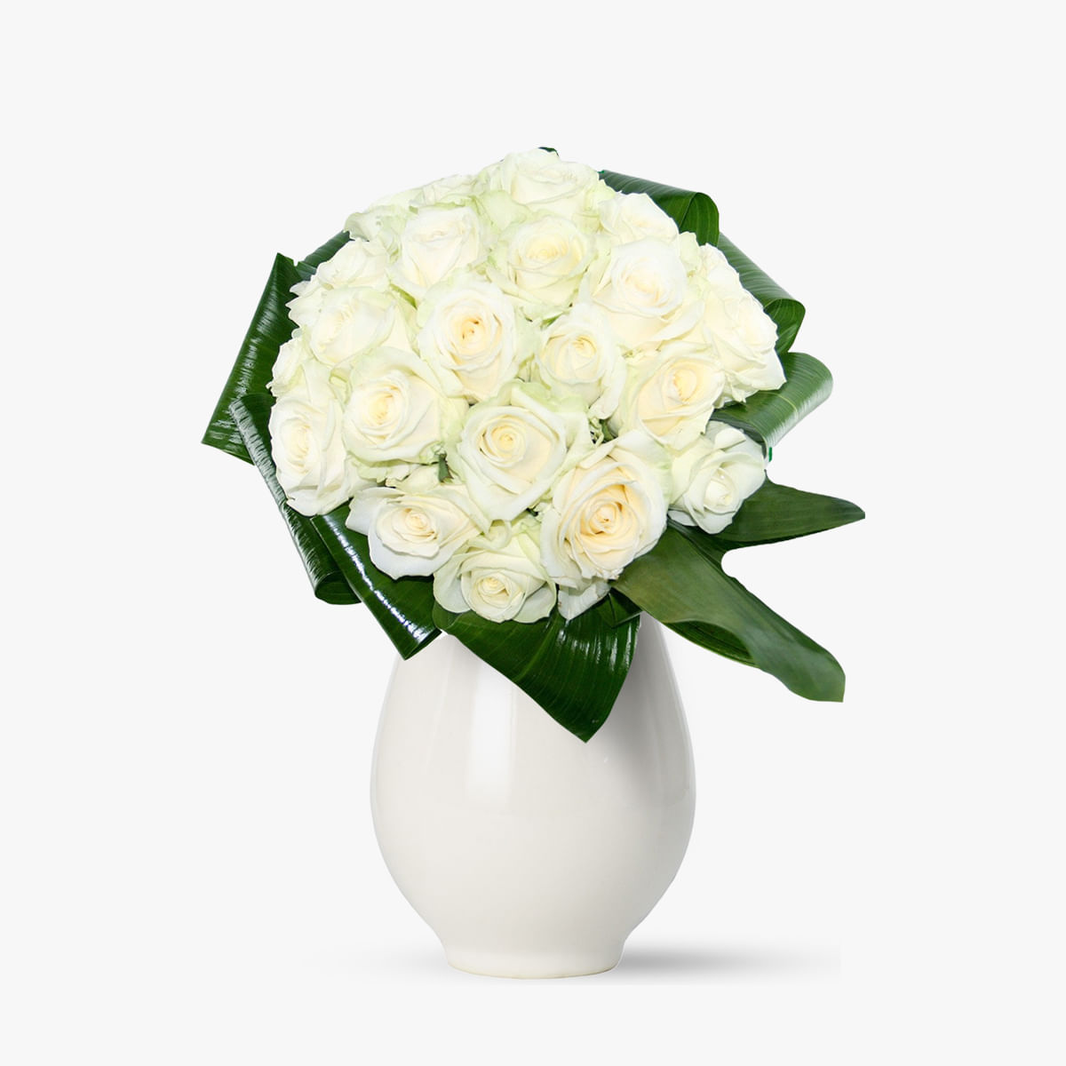 Buchet de 27 trandafiri albi Floria imagine 2022