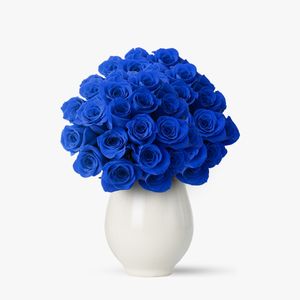Buchet de 55 trandafiri albastri