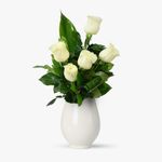 Buchet-de-5-trandafiri-albi