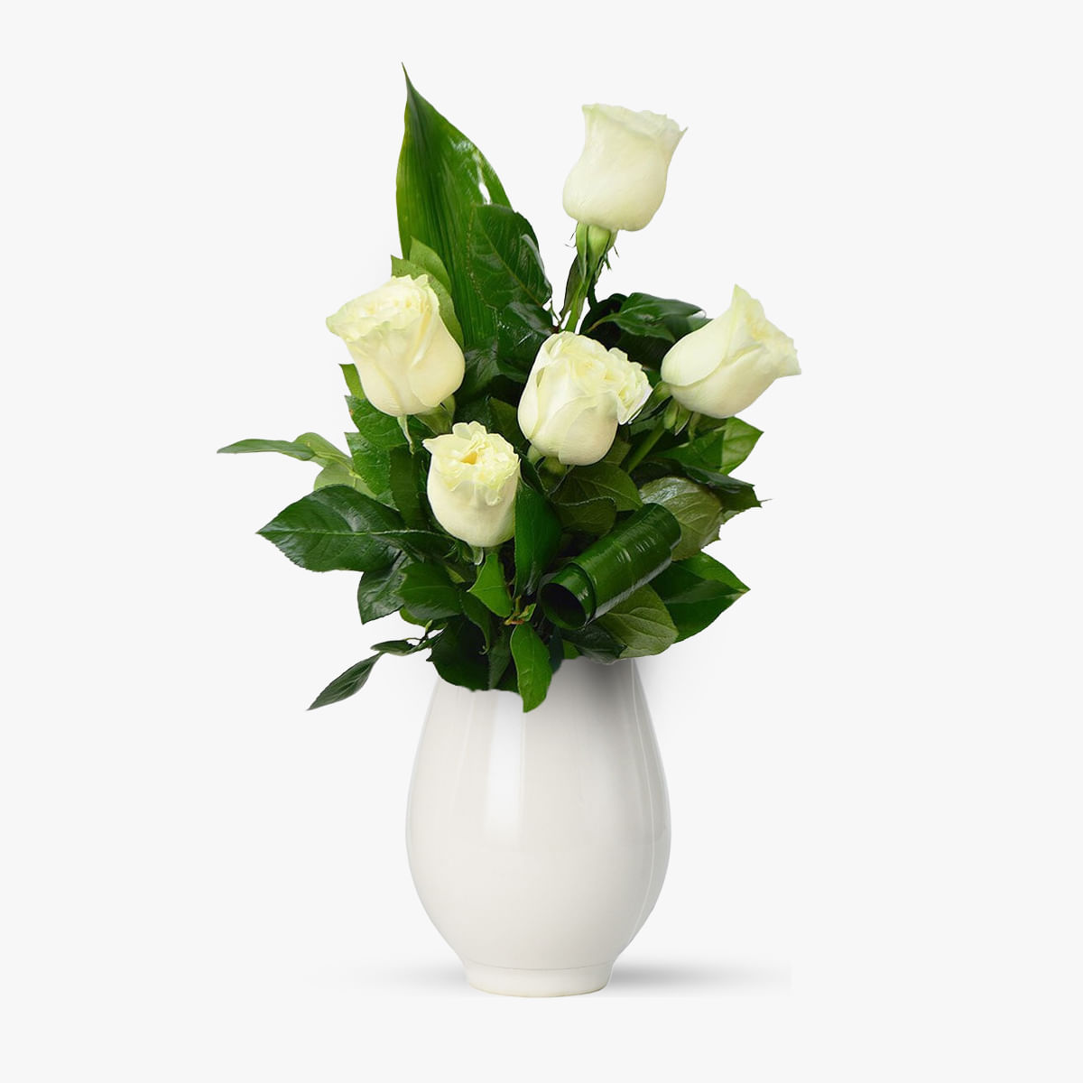 Buchet de 5 trandafiri albi Floria imagine 2022