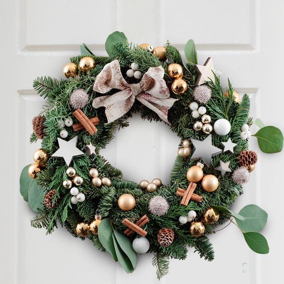 Christmas wreath with eucalyptus