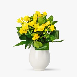 Bouquet of 15 yellow freesias