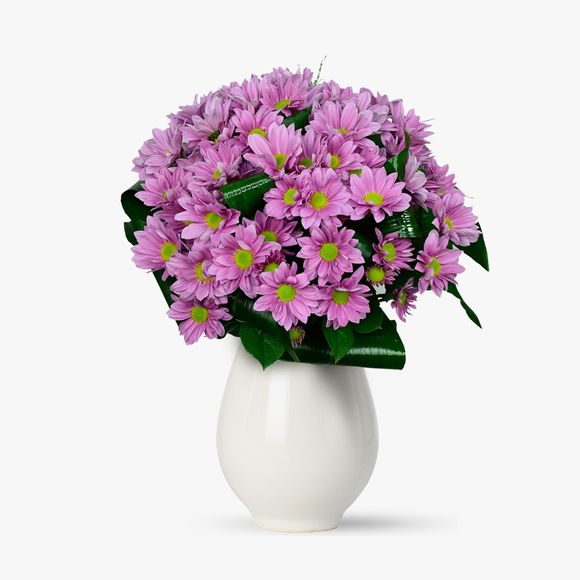 Bouquet of 11 pink chrysanthemums