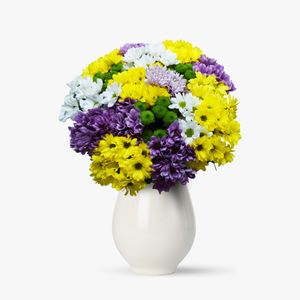Buchet de 19 crizanteme multicolore