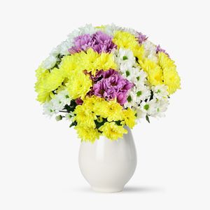 Buchet de 25 crizanteme multicolore