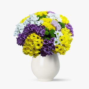 Buchet de 55 crizanteme multicolore