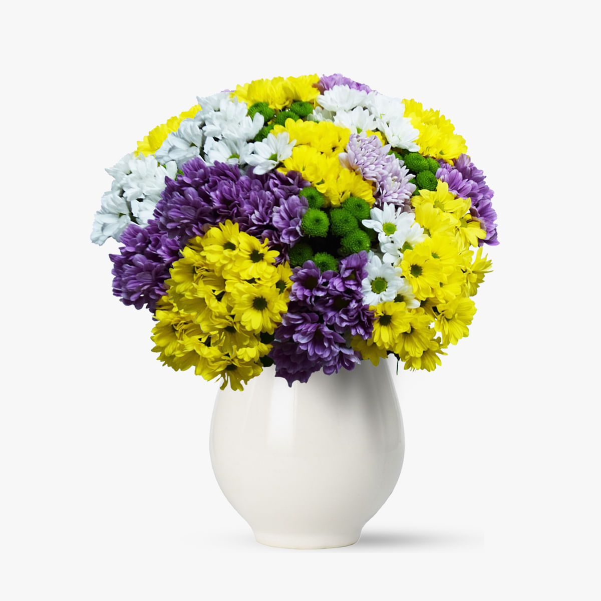 Buchet de 55 crizanteme multicolore Floria imagine 2022