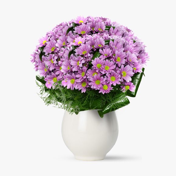 Buchet de 55 crizanteme roz