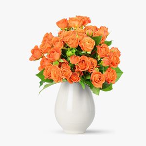 Bouquet of 5 orange mini roses