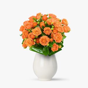 Bouquet of 7 orange mini roses