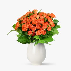 Bouquet of 19 orange mini roses