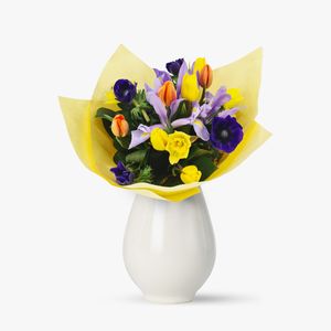 Bouquet with tulips and anemones