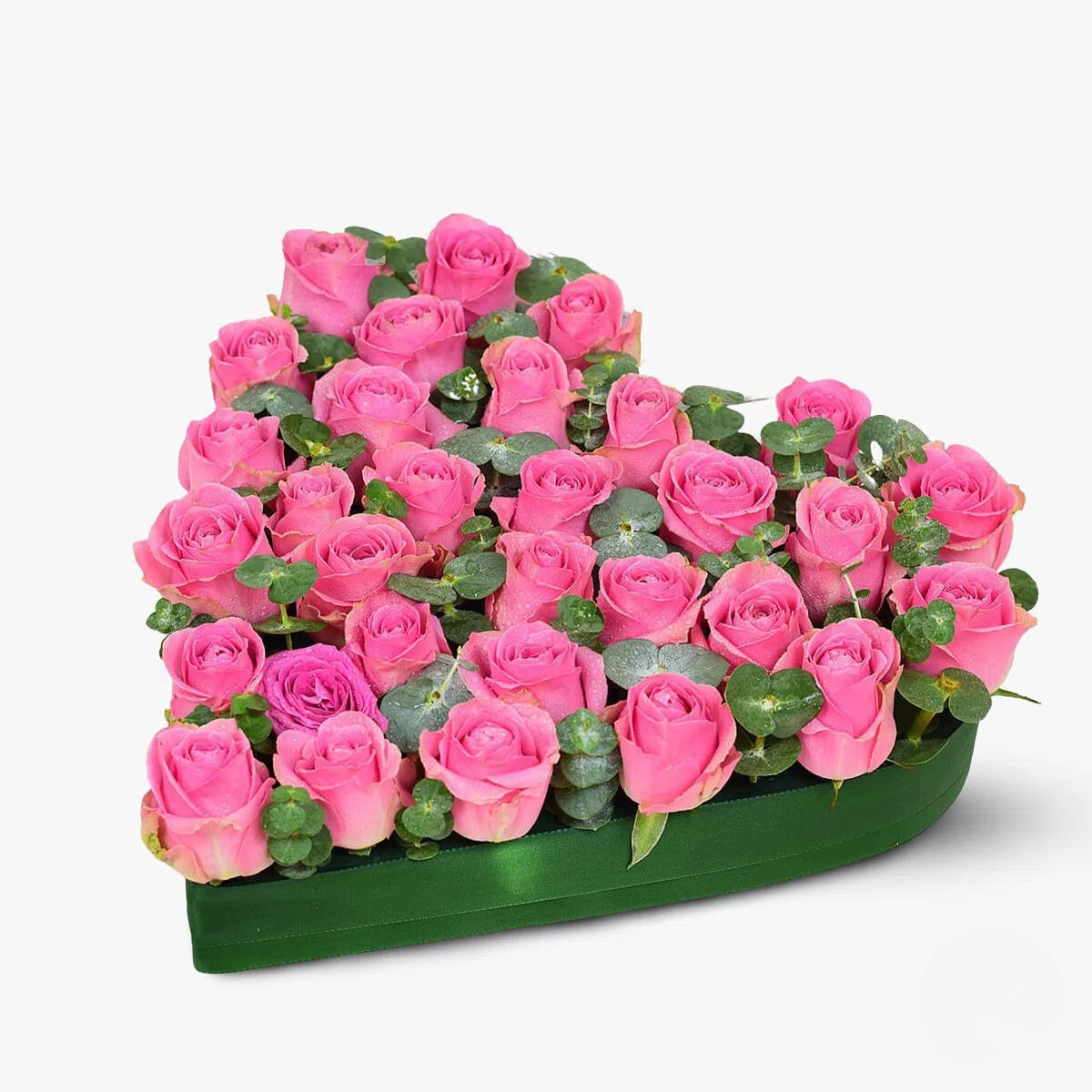Inima din 31 trandafiri roz – Standard din imagine 2022