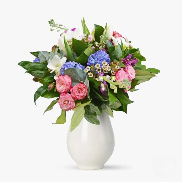 Bouquet with hyacinths and freesias