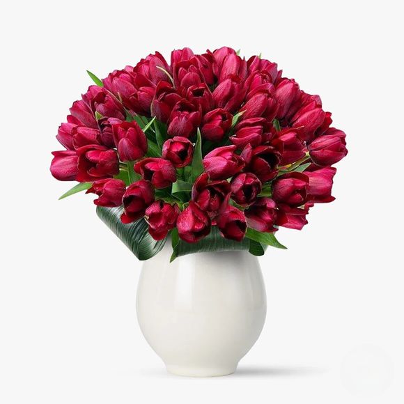 Buchet de 55 lalele rosii