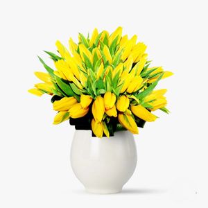 Bouquet of 45 yellow tulips