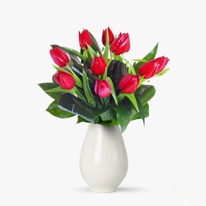 Bouquet of 11 red tulips