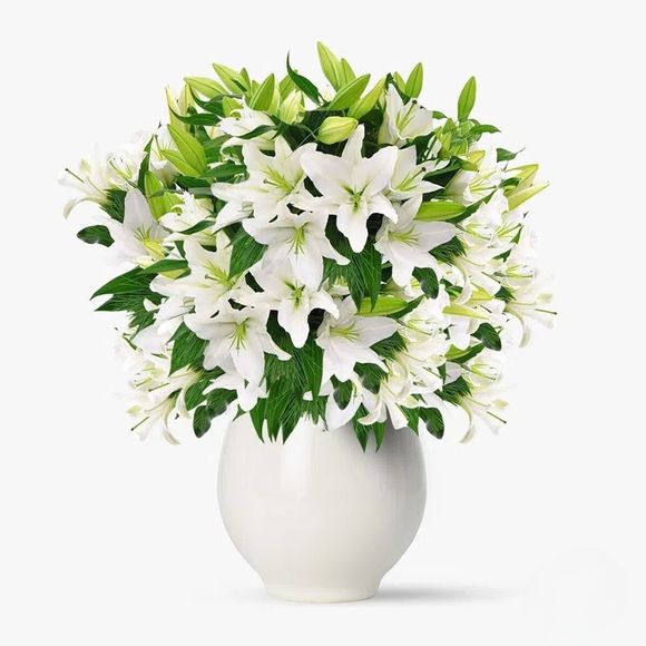 Bouquet of 101 white imperial lilies