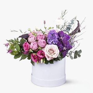 Purple arrangement in the box