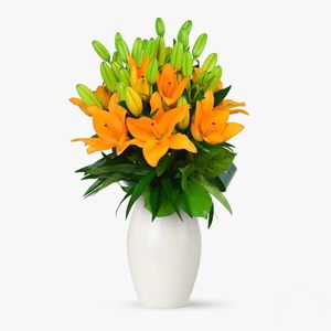 Bouquet of 7 orange Asian lilies