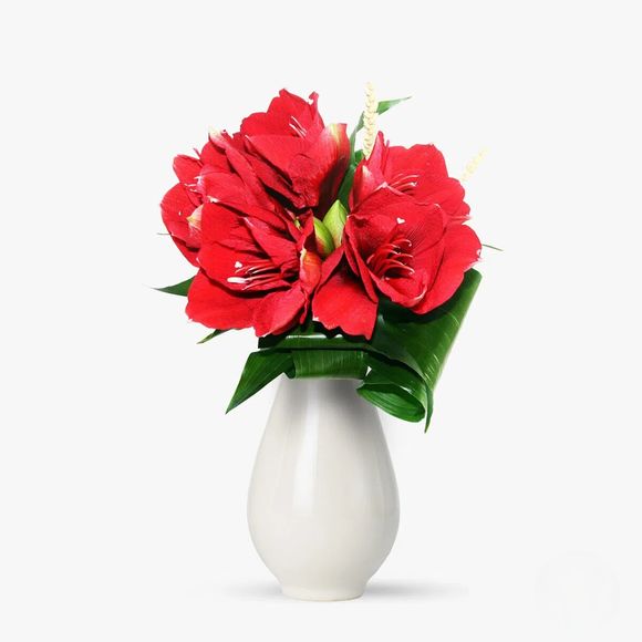 Bouquet of red amaryllis