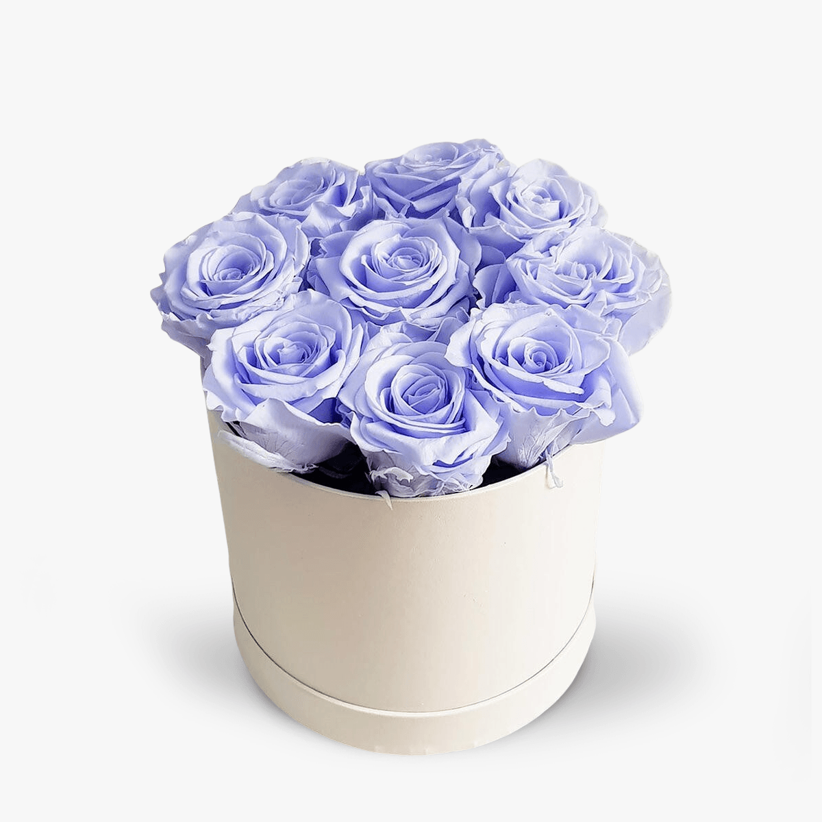 Cutie cu 9 trandafiri lavanda, criogenati – Standard criogenati