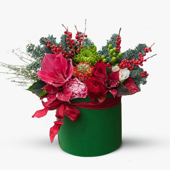 Arrangement in a Christmas box