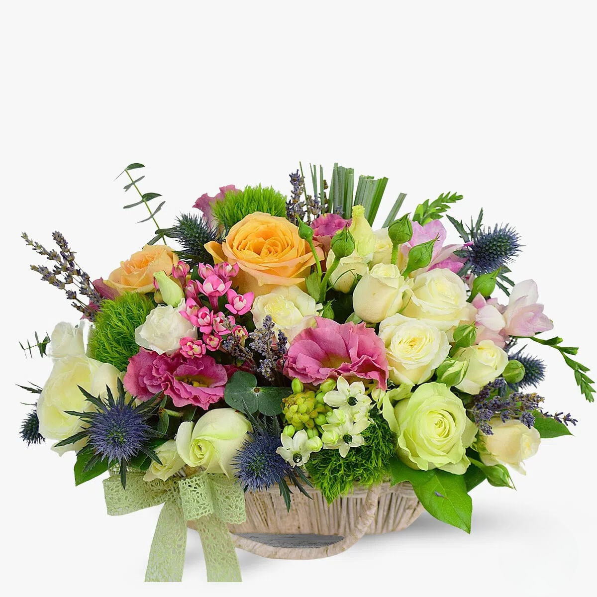 Cos cu flori – Cosul abundentei – premium abundentei