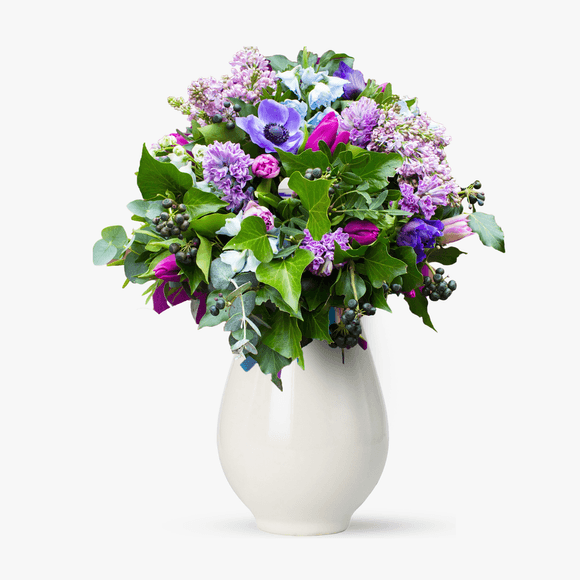 Bouquet with hyacinths and anemones