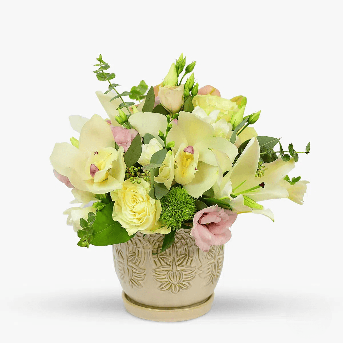 Aranjament floral – Cadou Violet – premium Aranjament