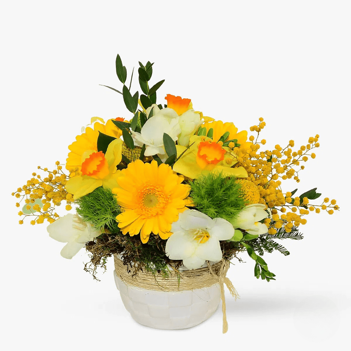 Aranjament floral – Soare de primavara – premium Aranjament imagine 2022