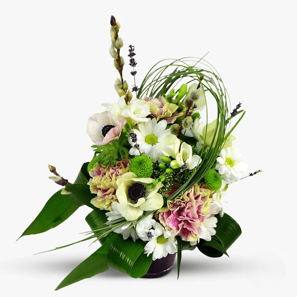 Floral arrangement with anemones