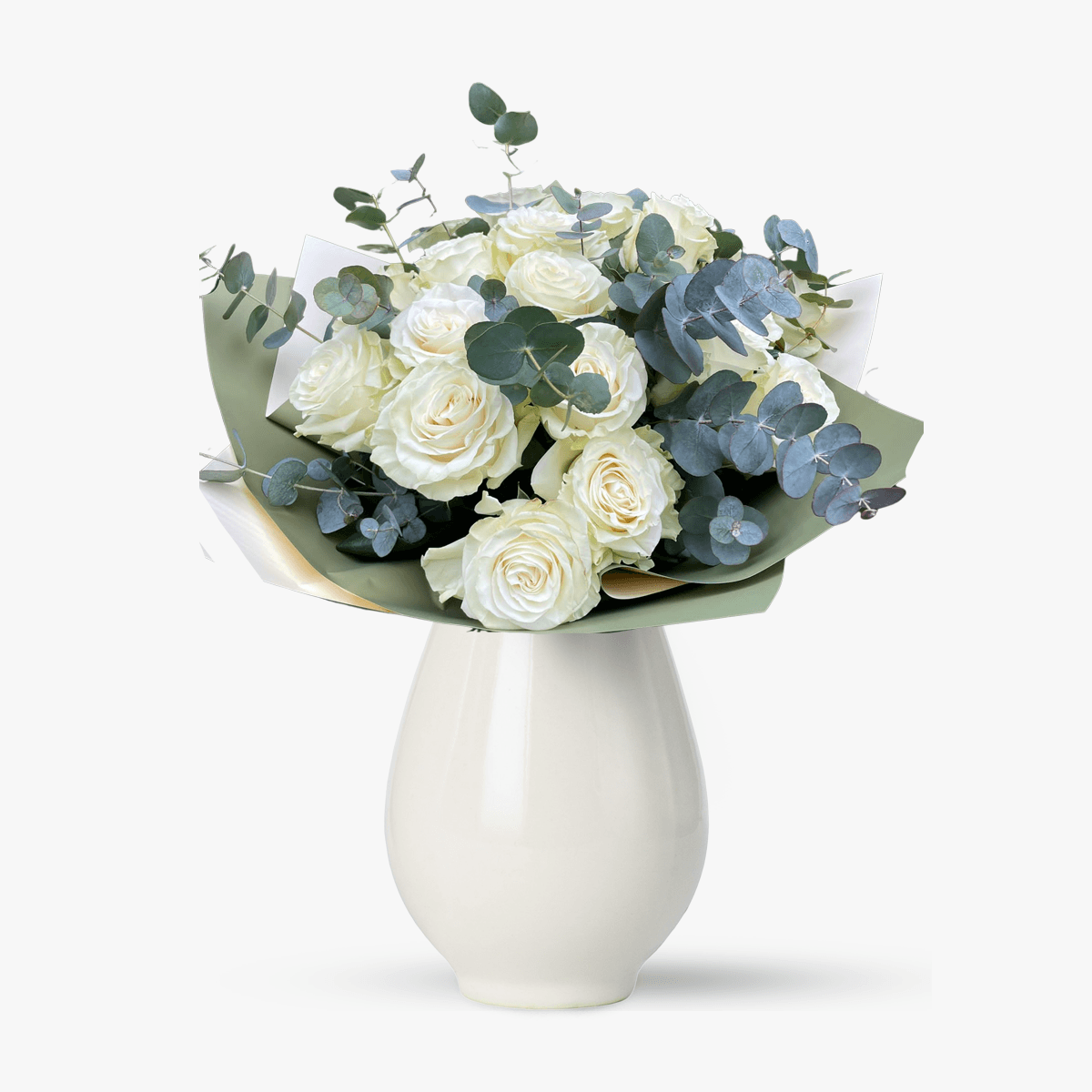 Buchet de 15 trandafiri albi – Standard albi imagine 2022