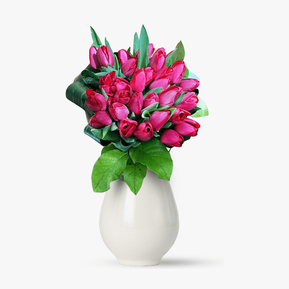 Buchet de 35 lalele rosii