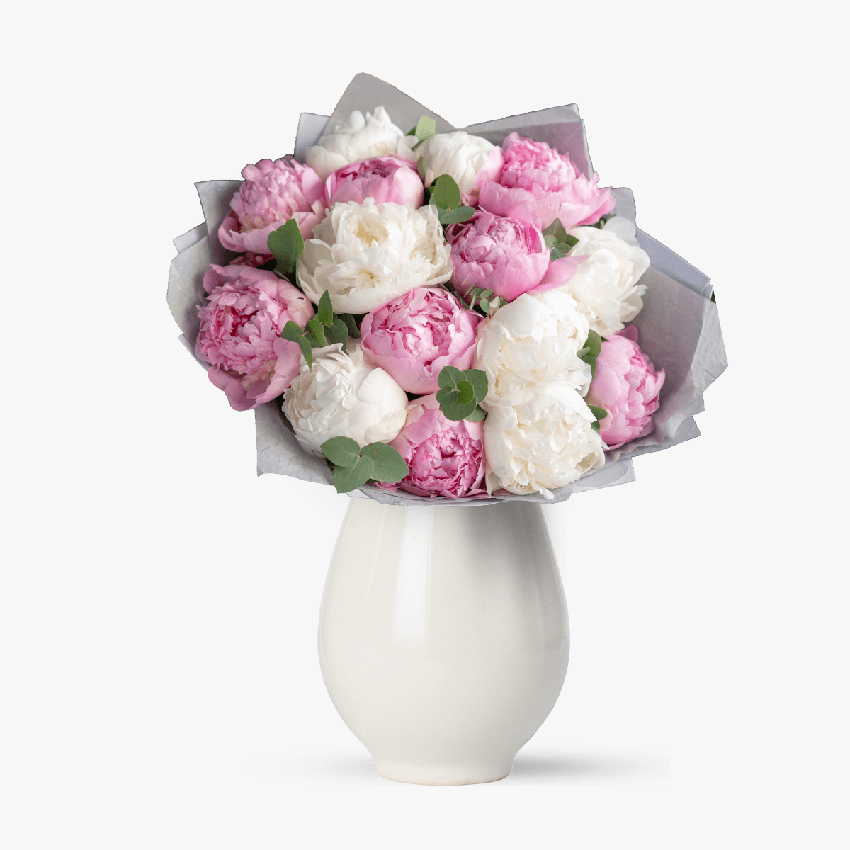 Buchet roz cu bujori, hortensie si trandafiri – Premium Buchet