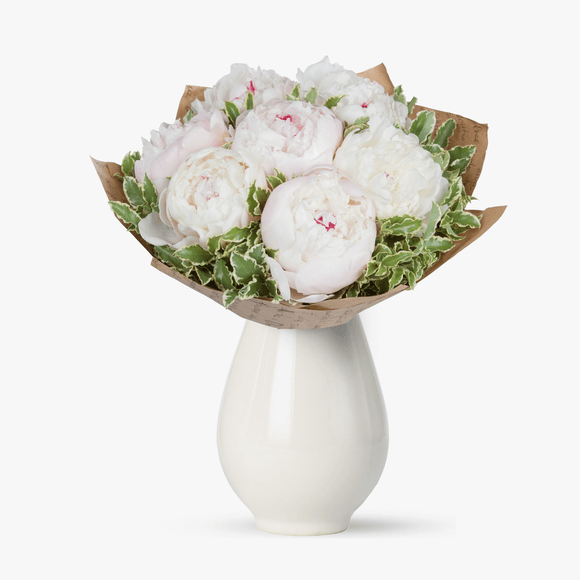 Bouquet of 7 white peonies