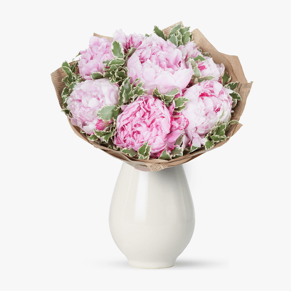 Bouquet of 7 pink peonies