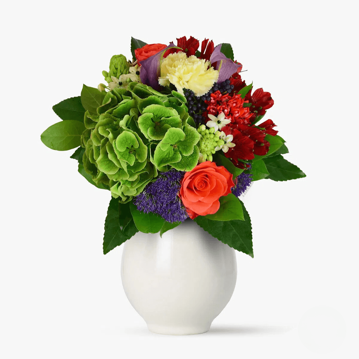Buchet floral hortensie, dianthus, viburnum Sfarsit de vara