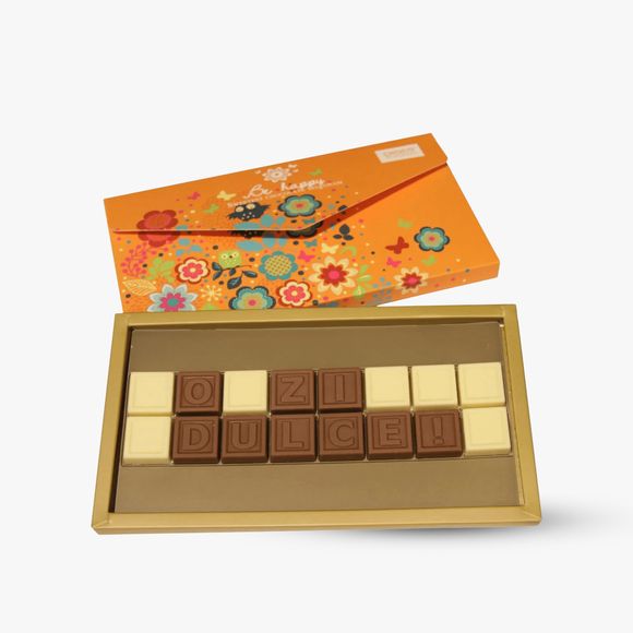 Chocotelegram in cutie plic - Ciocolata personalizata