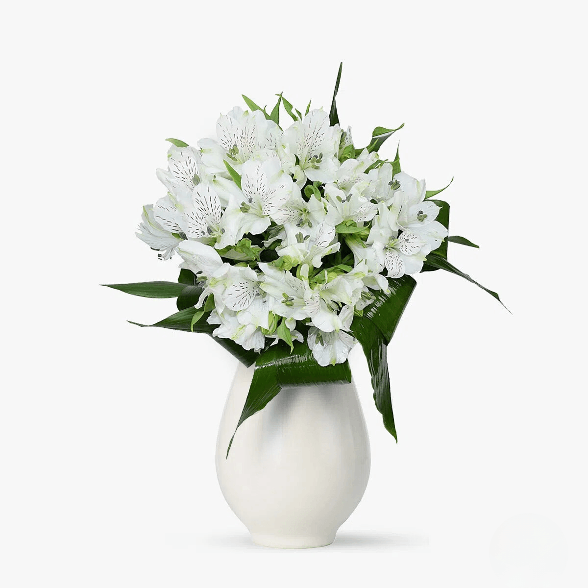 Buchet de 7 alstroemeria albe - standard