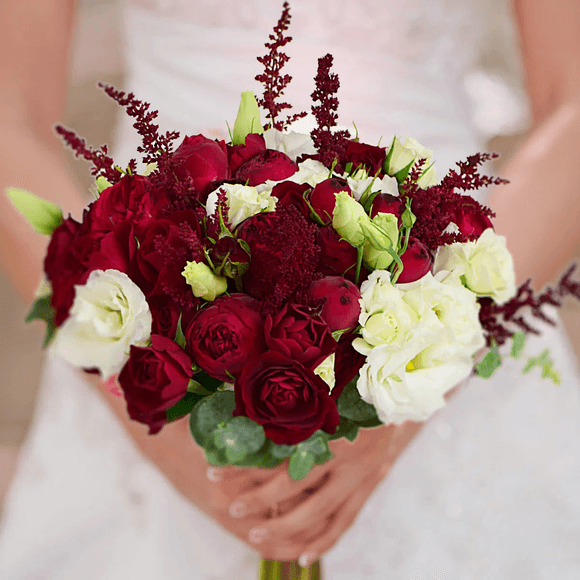 Buchet de mireasa Marsala